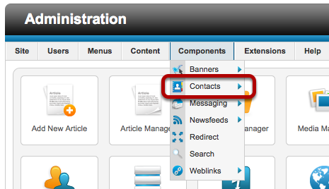 Create a Contact Form in Joomla 1